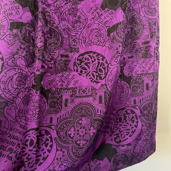 VTG Jones New York Purple Silk Midi Skirt sz 22 Straight Pencil Whimsygoth - Picture 2 of 8